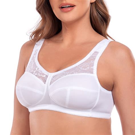 Wireless Full Coverage Bra Wide Straps Support Unlined Minimizer Plus