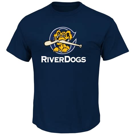 Youth Charleston RiverDogs Majestic Navy Baseball T-Shirt