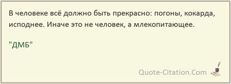 В человеке всё должно быть прекрасно: погоны, кокарда, исподнее ...