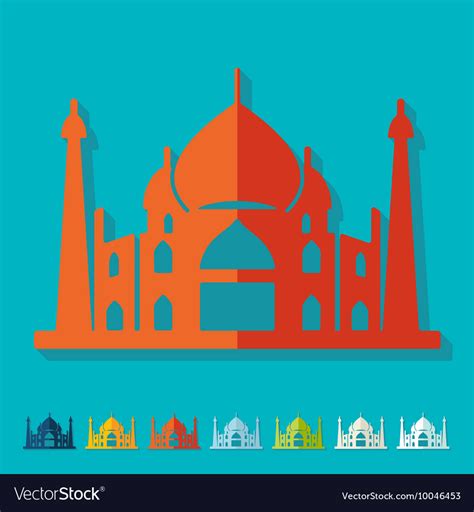 Flat Design Arabic Palace Royalty Free Vector Image