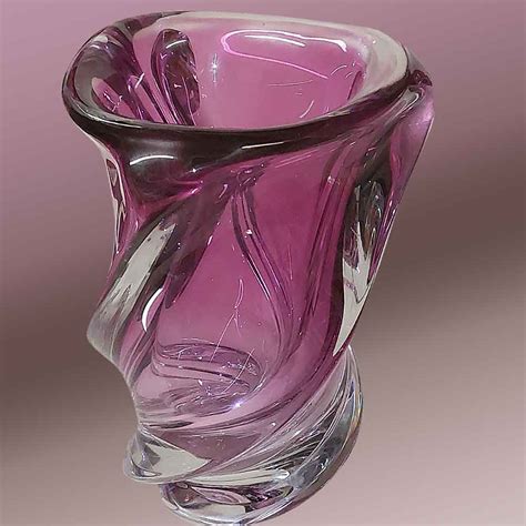 Ravissant Vase en Cristal Val Saint Lambert d Époque Un Héritage d