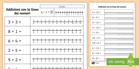 Addizioni Sulla Linea Dei Numeri Classe Prima