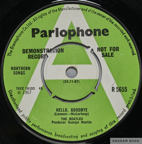 An Extremely Rare Copy Of The Beatles Hello Goodbye A Label Uk