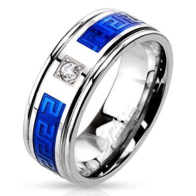 Bague Homme Argent Avec Pierre Bleu Bague Femme Fine