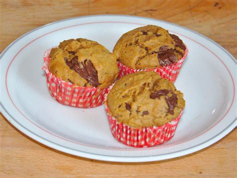 Muffins au beurre de cacahuètes et pépites de chocolat Recette de