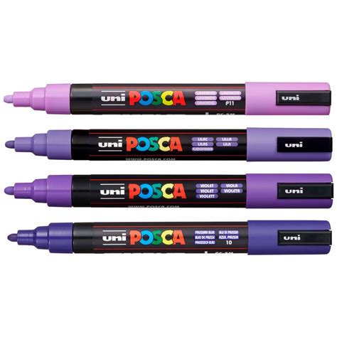 posca pc  paint marker purple  pack officeworks