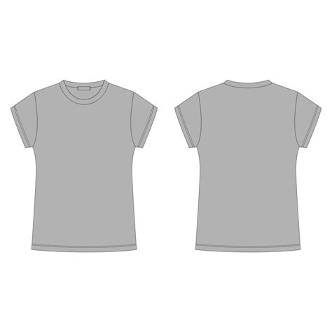 Gray t-shirt blank template isolated on white background. Technical ...