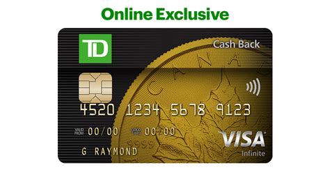 The Td Cash Back Visa Infinite Card Welcome Bonus Offer Provides Up To 290 Cash Back Rewards