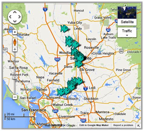 Sacramento River Fishing Map - Zaria Kathrine