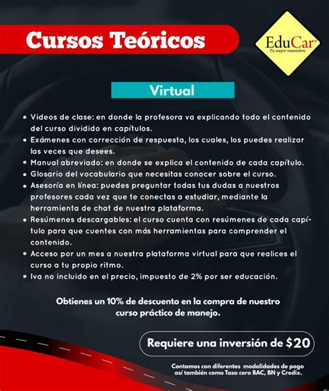 Cursos Te Ricos De Manejo Educar