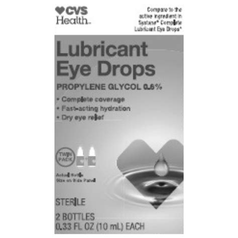 Cvs Lubricant Eye Drops Propylene Glycol 0 6 Twinpack