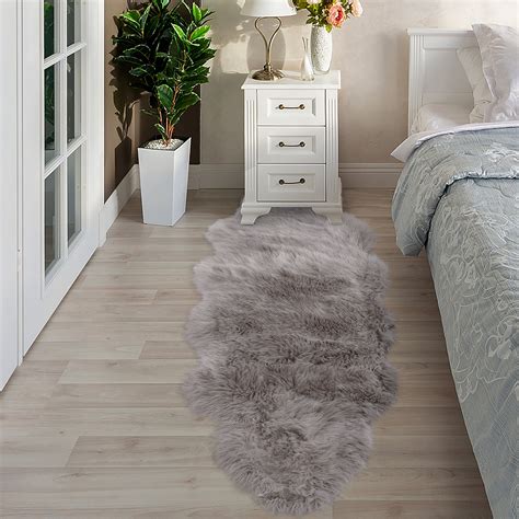 Homerry X Fluffy Area Rug Faux Fur Sheepskin Rug Plush Shaggy