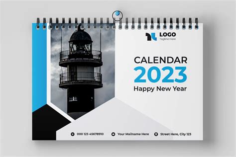 Desk Calendar 2023 By Pixelpick On Creativemarket In 2022 Desk