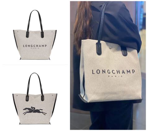 Genuine Longchamp New Horse Logo Canvas Dry bag Handheld Shoulder Bag ...