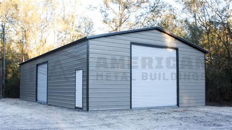 X X Vertical Roof Garage American Metal Buildings