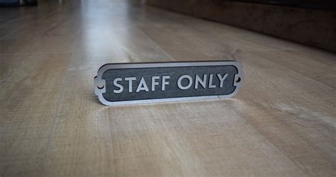 Luxury Staff Only Sign, Door Sign, Door Plaque, Vintage Style, Railway ...