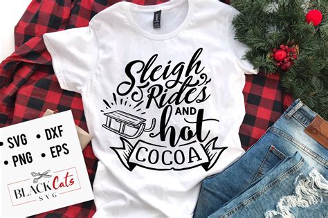 Sleigh Rides And Hot Cocoa Svg Graphic By Blackcatsmedia Creative Fabrica