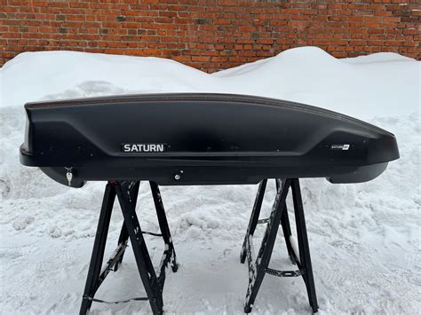Автобокс на крышу Saturn 480 black matte DUO NEW UF (Сатурн 480 черный ...