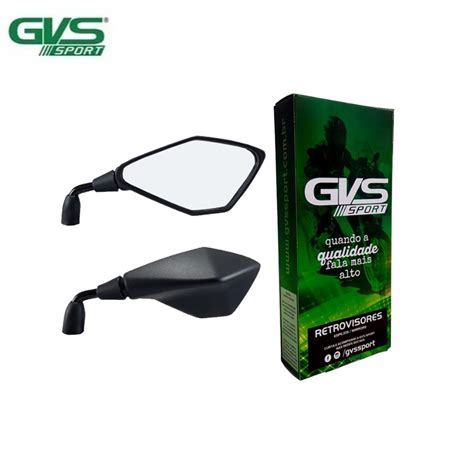 RETROVISOR GVS MODELO KAWASAKI Z400 HASTE CURTA 90 GRAUS LENTE PLANA