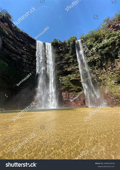 Different Waterfalls Admire Mato Grosso Brazil Stock Photo 2045503439 ...