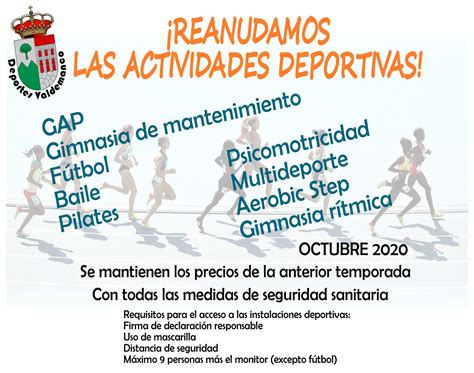 Actividades deportivas 2020/2021 – Ayuntamiento de Valdemanco