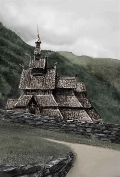 Norwegian Stave Church By Wulfnstein On Deviantart