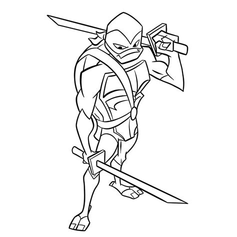 How To Draw Leonardo Ninja Turtle Cartoon Style TMNT Step, 59% OFF