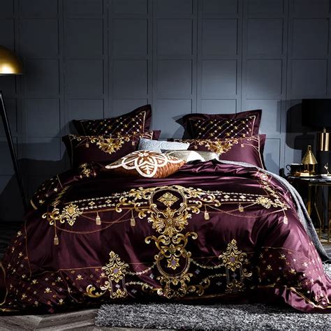 Embroidered Egyptian Cotton Bedding Set 4 Pcs - Luxury Bedding Store