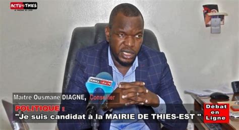 Me Ousmane Diagne Maire De Thiès Est Reçu Au Palais