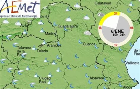 Cielo poco nuboso y temperaturas en descenso el día de Reyes en