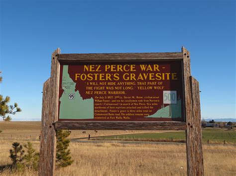 Nez Perce War Foster S Gravesite Idaho Historical Marke Flickr