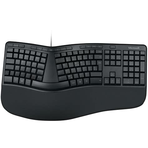 Microsoft Ergonomic Keyboard - keyboard - QWERTY - English - black ...