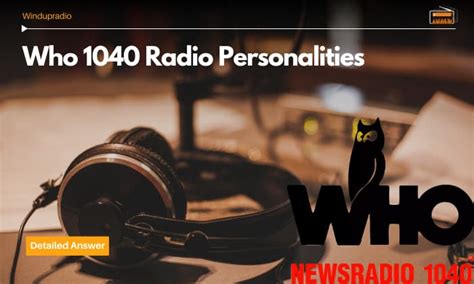 Who 1040 Radio Personalities Behind The Scenes Spotlight