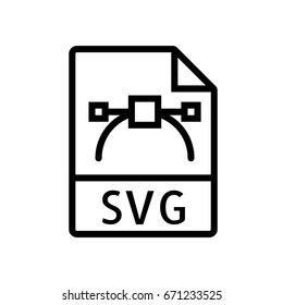 Outline Svg Filetype Icon Vector Isolated Stock Vector Royalty Free