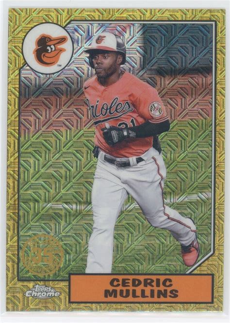 CEDRIC MULLINS 2022 TOPPS CHROME SILVER PACK 1987 REFRACTOR T87C2 59