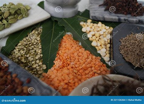 Variety of Dal in India on a Plain White Background Stock Photo - Image ...