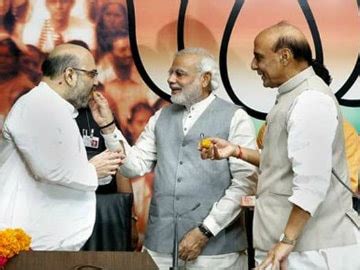 Home Minister Rajnath Singh, BJP President Amit Shah Meet PM Modi