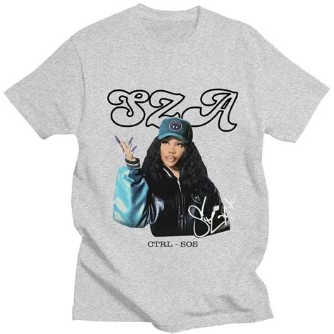 Rapper SZA CTRL X SOS Album Print T Shirt Vintage Punk Unisex T Shirt