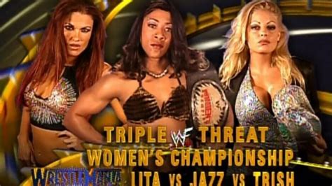 Lita vs Jazz vs Trish Stratus - WrestleMania X8 (Full Match) - TokyVideo