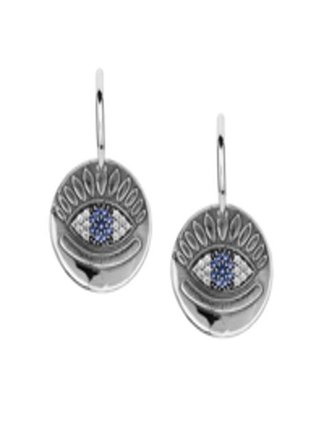 Buy TALISMAN Silver Toned Contemporary Drop Earrings - Earrings for Women 13276416 | Myntra