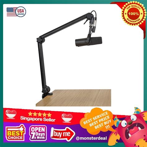 Gator Frameworks Deluxe Desk Mounted Broadcast Microphone Boom Stand