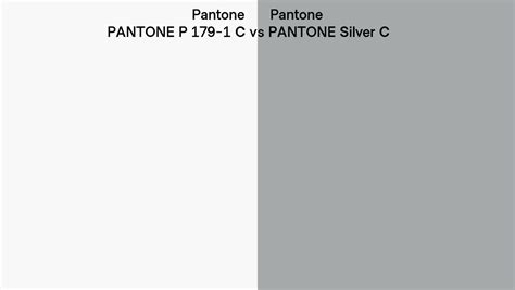 Pantone P 179 1 C Vs Pantone Silver C Side By Side Comparison