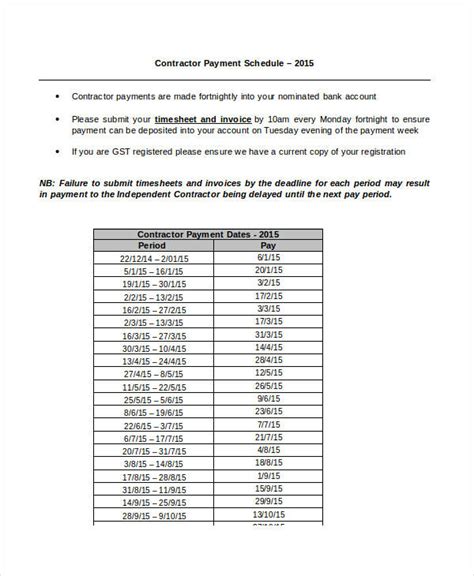 Contractor Timesheet Template