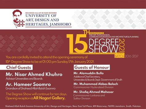 Sabs University Of Art Jamshoro To Organize 15th Thesis Display On 17th