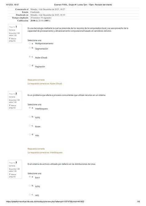 Examen Final So Gerald William Revisi N Del Intento Pregunta