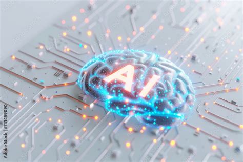 AI Brain Chip chip interconnects. Artificial Intelligence ...