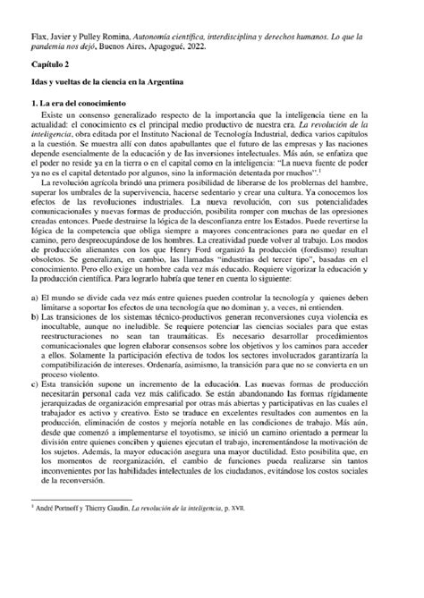 capitulo 2 - idas y vueltas de la ciencia argentina - Flax, Javier y