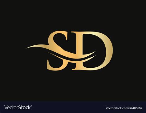 Sd Logo Gold Initials Logo Royalty Free Vector Image Atelier Yuwa Ciao Jp