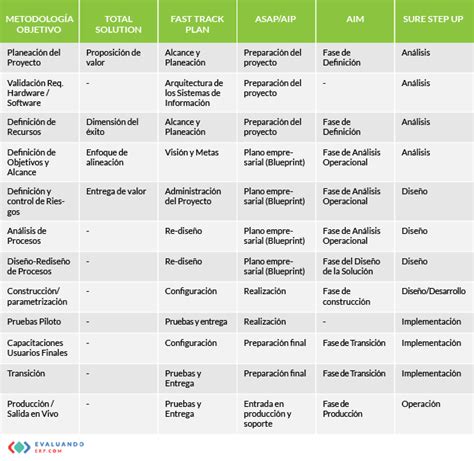 Metodologías De Implementación De Sistemas Erp Evaluando Erp