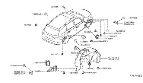 Body Side Fitting 2019 Nissan Pathfinder